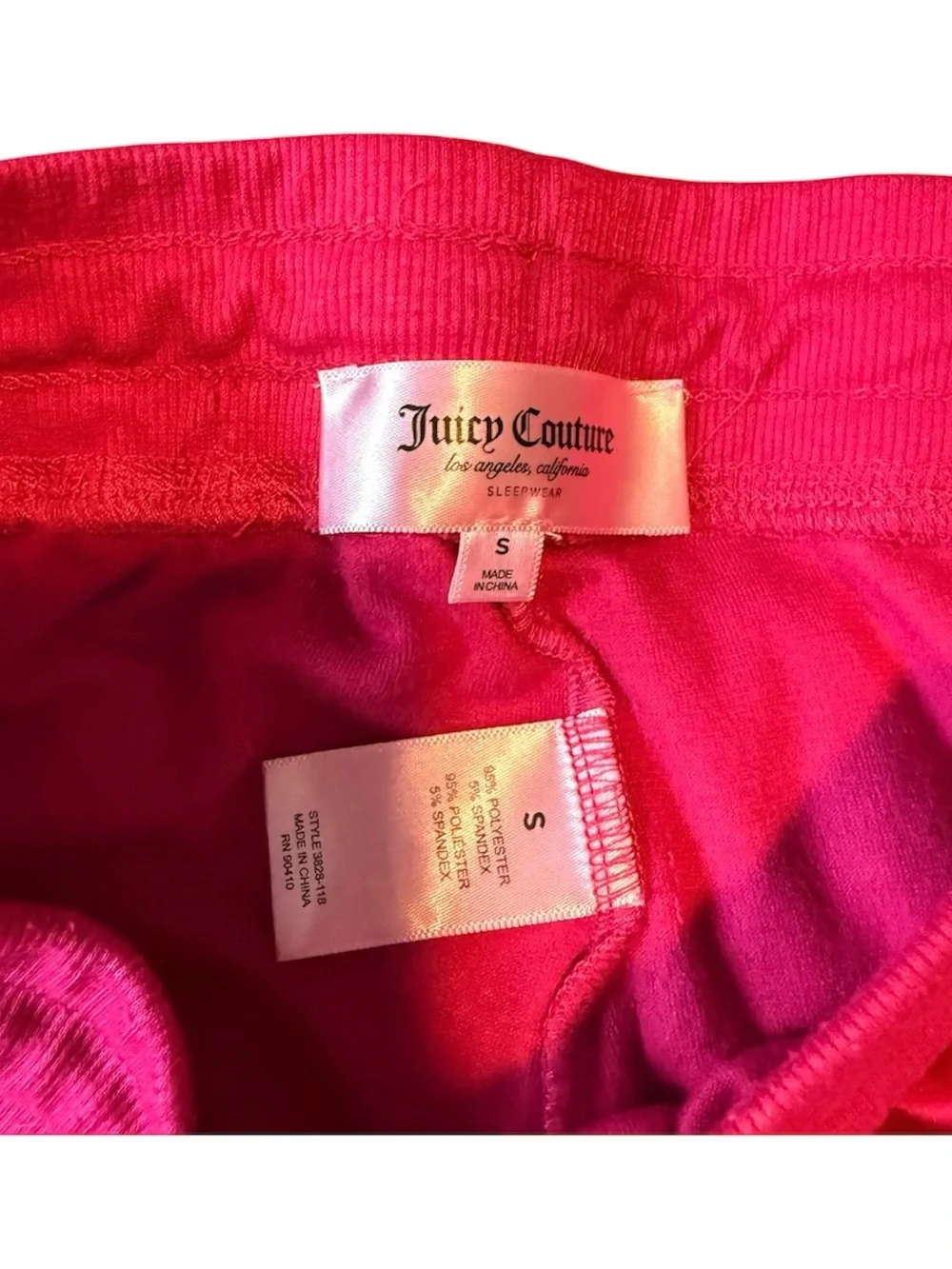Juicy Couture Hot Pink/Magenta Rhinestone Velour Cargo Track/Pants Y2K Small